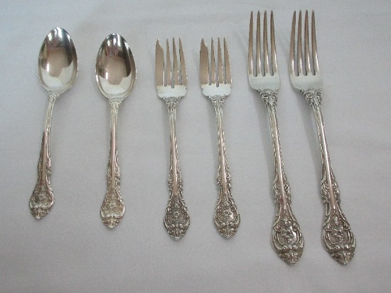 6 Piece - Gorham Sterling King Edwards Pattern Silver Flatware Regal French Styling