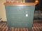 Wooden 3 Drawer Side Table Green Body, Narrow Legs Arched/Straight Skirting