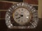 Strager Quartz Clear Glass Mantle Clock Scallop Design