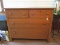 Wooden 4 Drawer Side Dresser Wooden Pulls Block Feet