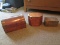 Lot - Wooden Storage Box w/ Brass Clasps Sides 5 3/4