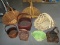 Lot - Wicker/Wooden Coal Basket 16 3/4