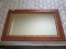 Wall Mounted Mirror in Wooden Frame w/ Gilted Ornate Trim