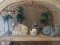 Shelf Décor Lot - Snail, Rabbit w/ Votive Handle, Shelf Décor, Faux Palm Trees, Etc.