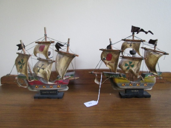 Santa Maria & Nina Décor Ships Wooden