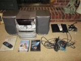 Lot - Kenwood XD-A5 Mini HiFi Compact System Cassette/CD/Radio w/ 2 Speakers