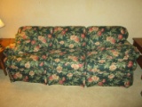 Country Manor Furniture Huntington House 3 Seat Couch, Narrow Wooden Feet Rolled Arms