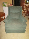 Green Upholstered Fabric Recliner/Rocker Rolled Arms by Woodmark Original