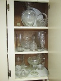 Glass Lot - Pitcher, Vases, Bell, Bowls, Basket, Prescut, Etc.