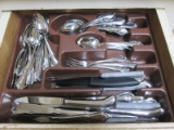 Drawers Lot - Knives, Forks, Spoons, Mixing Spoons, Etc.