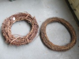 2 Wooden Wreaths Undecorated