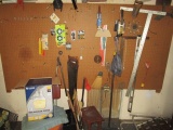 Wall Lot - Saws, Clippers, Belts, Brushes, L-Ruler, Paint Brushes, Etc.