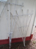 2 White Wooden Fan Trestles