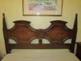 Stanley Furniture Wooden Headboard Twin Diamond/Panels w/ Grooved Columns