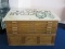 Vintage Oak 5 Drawer Flat File Cabinet on Base