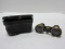 Vintage Lemaire Leather Brass Accent Theater Opera Glasses Binocular Paris w/ Case