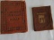 2 Miniature Leather Embossed Cover Books Success Around 1917