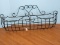 Black Metal Scrollwork & Heart Design Garden Wall/Fence/Rail Planter