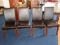 Set - 4 Pottery Barn Grayson Parson Style Chocolate Leather Side Chairs