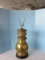 Unique Brass India Style Vessel Table Lamp on Lacquer Base