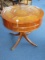 Classic Duncan Phyfe Style Mahogany Pedestal Drum Table w/ Drawer