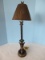 Resin Accent Lamp Tusk & Reed Design Antiqued Patina