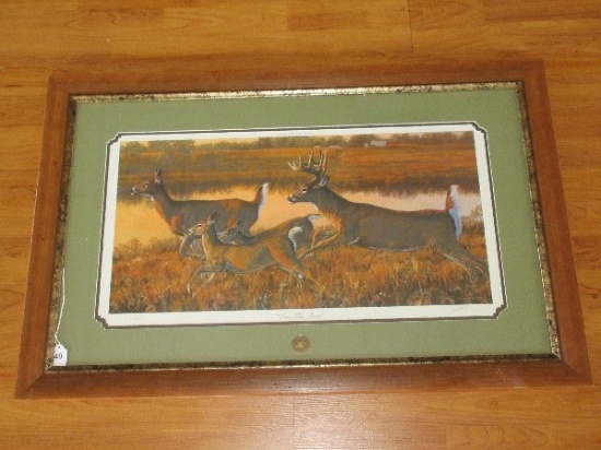 Titled "On The Run" Artist Signed Bruce Miller Limited 605/2600 Edition Lithograph