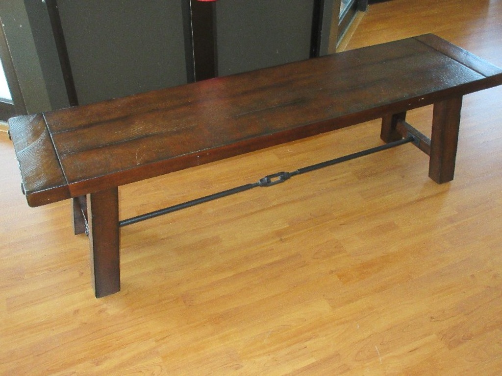 Pottery Barn Benchwright Collection Rustic Mahogany Finish Bench Estate Personal Property Personal Property Auctions Online Proxibid