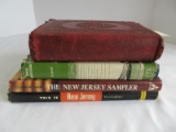 4 Vintage New Jersey Books A Guide To Present/Past © 1939 Embossed Leather Cover