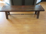 Pottery Barn Benchwright Collection Rustic Mahogany Finish Bench
