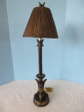 Resin Accent Lamp Tusk & Reed Design Antiqued Patina