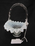 Fenton French Opalescent Hobnail Pattern Basket