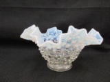 Fenton French Opalescent Hobnail Pattern Small Double-Crimp Bowl