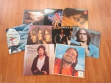 9 Vinyl LP Record Albums Various Genres Willie Nelson, James Taylor, Springsteen