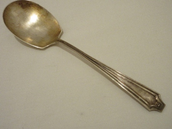 Gorham Sterling King Albert Pattern 1919 Solid Salad Serving Spoon