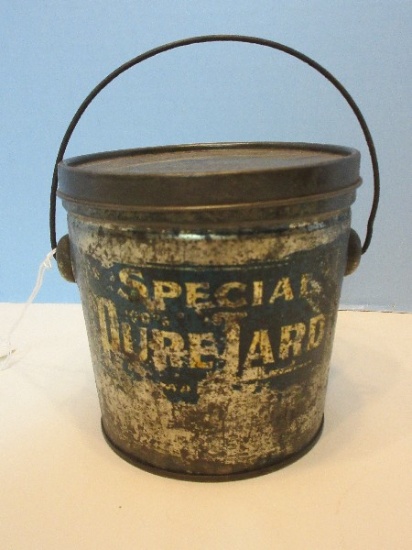 Vintage Special 100% Pure Lard Tin Pail w/ Lid
