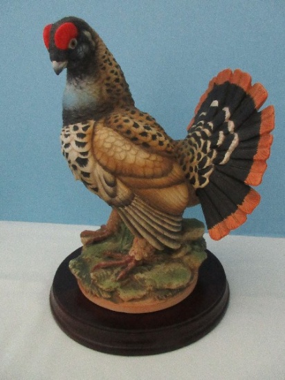 Andrea Fine Porcelain Collectors Series Figurine "Spruce Grouse" w/ Display Base
