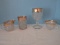 Lot - Vintage Pressed Glass Goblet Hobstar Pattern 6 1/4