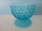 Fenton Hobnail Pattern Blue Opalescent Footed Open Candy Jar Bowl Circa 1939-1955