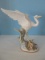 Porcelain Andrea White Heron Bird Sculpture Statuette w/ Spread Wings