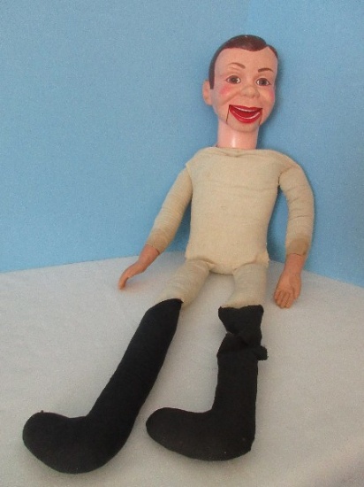 28" Vintage Charlie McCarthy Dummy Ventriloquist Doll Juro Novelty Co. © 1977