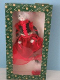 Charming Resin Figural Mrs. Claus Cat in Festive Outfit Dillards Trimmings