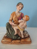 Capodimonte Porcelain Mother & Child Figurine