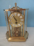 Seth Thomas German Made Anniversary Bequest Model Clock Brass Tone Case