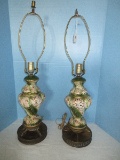 Vintage Pair Capodimonte Porcelain Vase Form 29