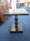 Wooden Black Modernist Design Side Table Arched Base, Black Feet