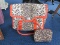Murual Large Leopard Print Pattern Travel Bag w/ Purse on Casters