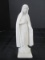 Virgin Mary Carved White Marble Statuette Made in Greece
