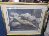 Artistic Nude Woman on Couch 20's Style Artist Signed in Gilted Wooden Frame/Matt