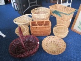 Basket Lot - Misc. Wicker Baskets, Buttress Basket, Various Sizes, Etc.